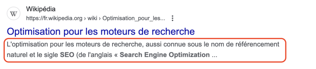 meta description