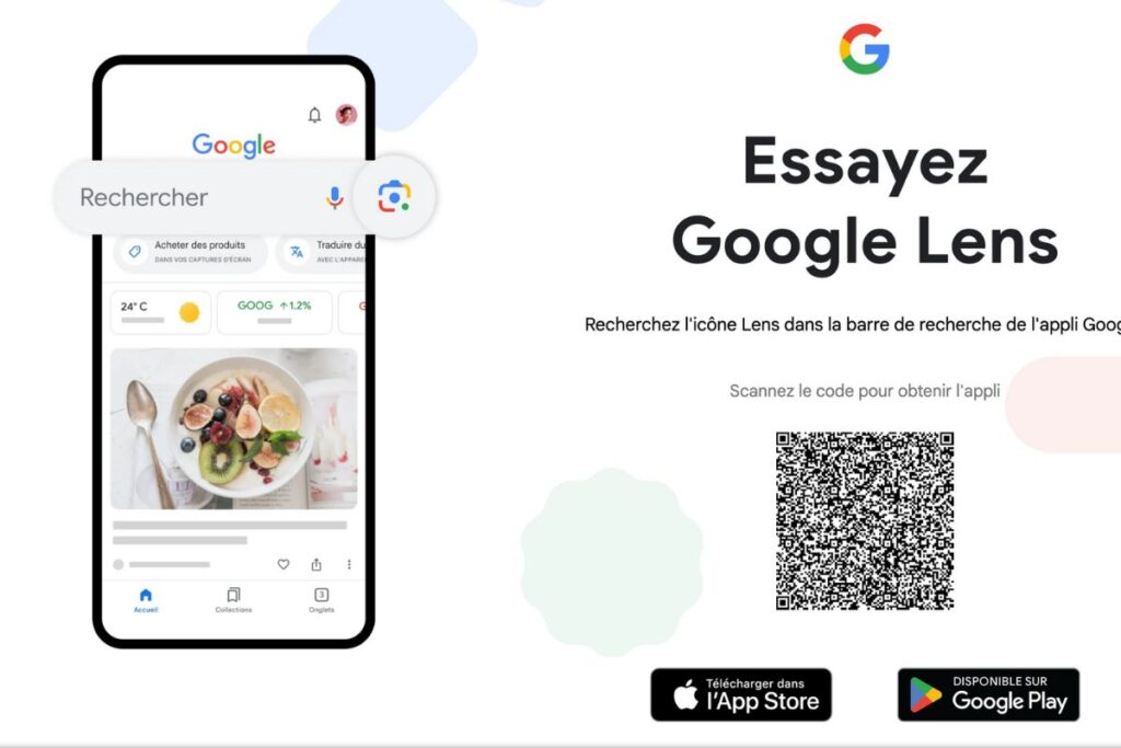 google lens qr code pour l'installer