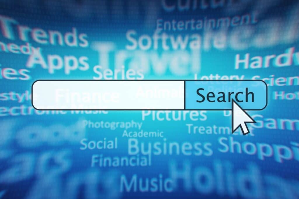 barre d'un moteur de recherche