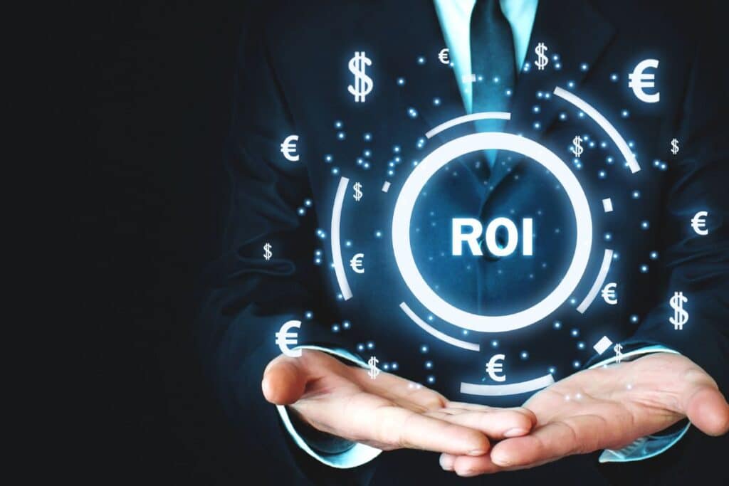 Texte ROI , qui signifie return on investment, écrit sur l'image