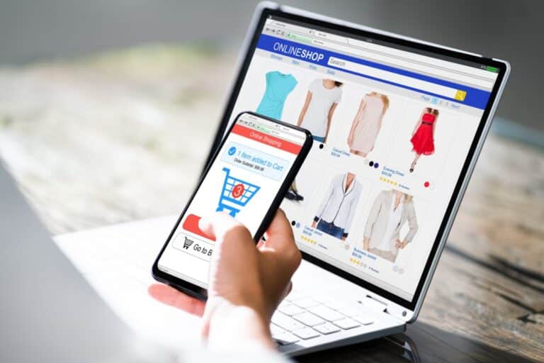 image d'un site marchand qui a une version mobile