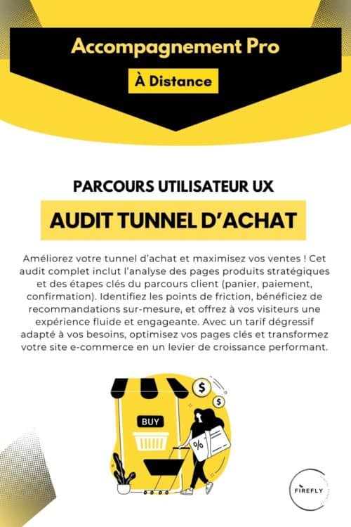 offre PARCOURS UTILISATEUR UX AUDIT tunnel d’achat