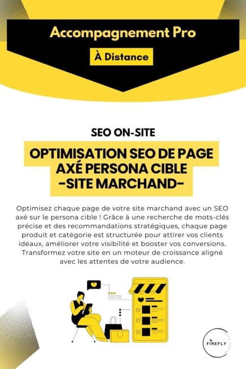 Offre SEO ON-SITE Optimisation SEO de PAGE axé persona cible -site marchand