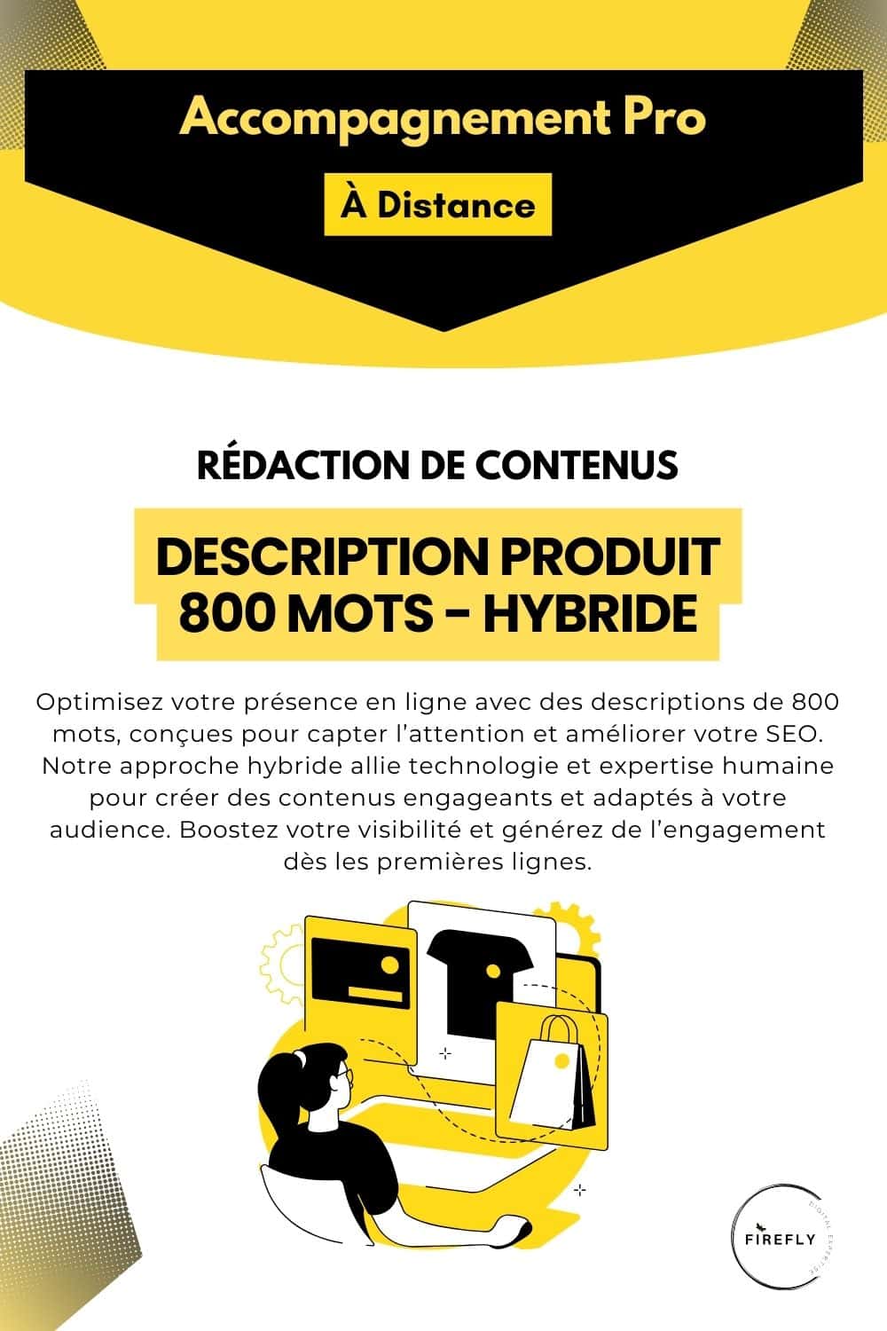 Offre Rédaction description PRODUIT 800 Mots - hybride
