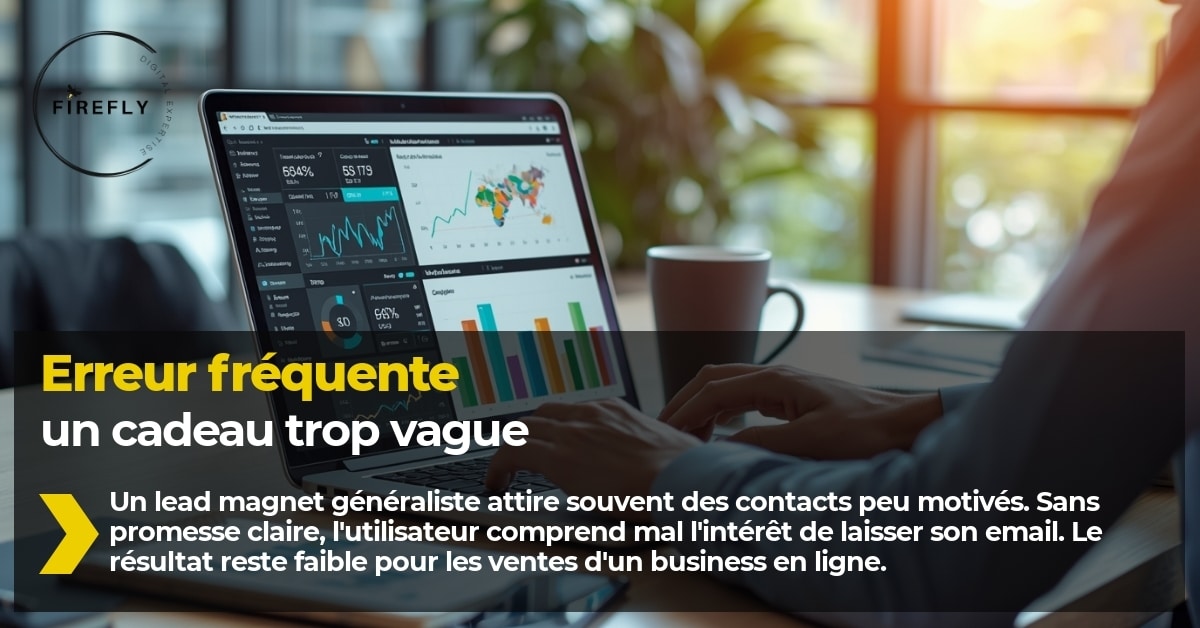 Illustration du concept de lead magnet utilisé pour capter des emails qualifiés dans un business en ligne.
