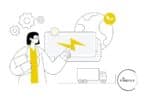 Illustration de l’IA générative utilisée pour créer du contenu, automatiser des workflows et développer un business en ligne.